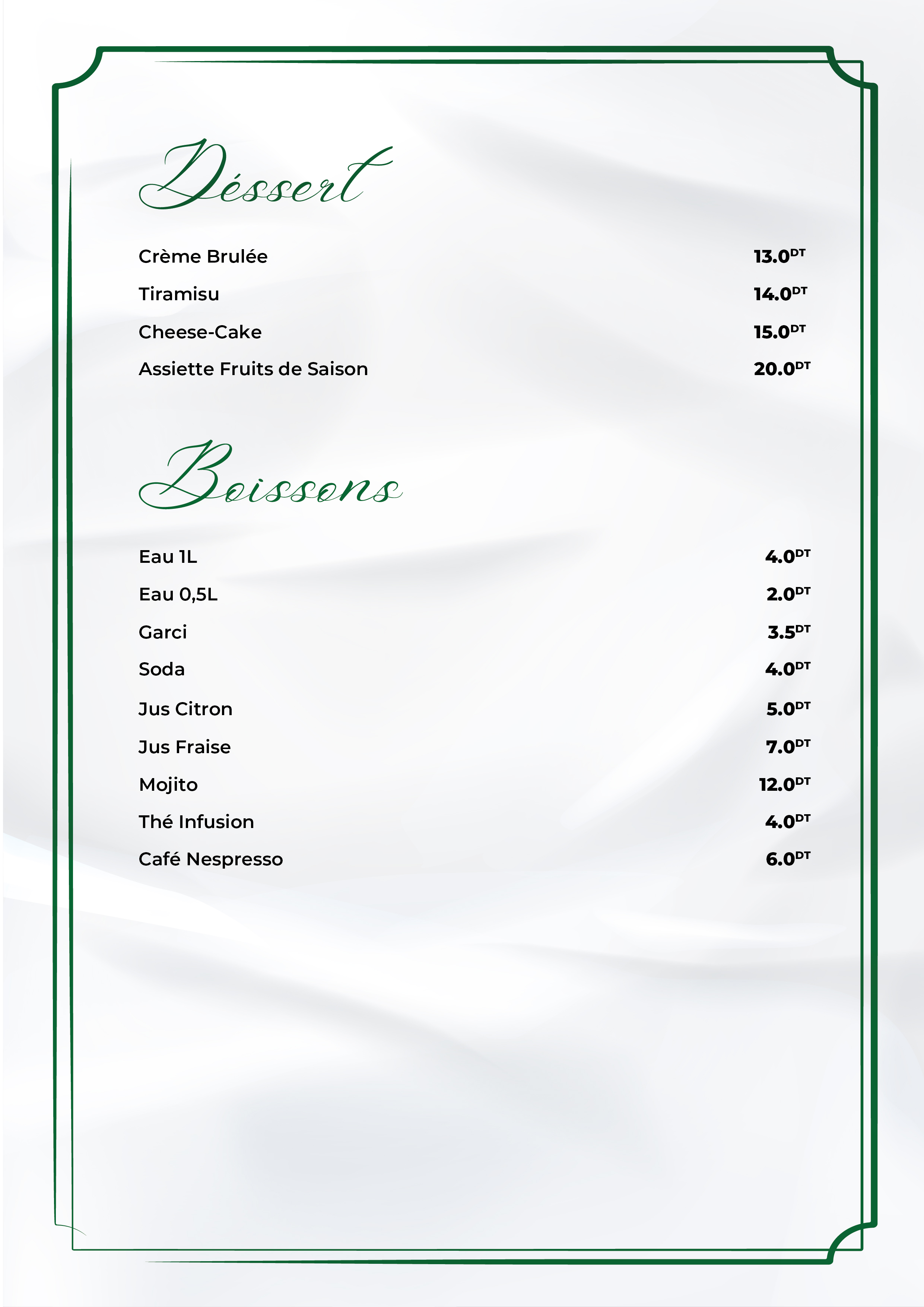 Menu Page 9